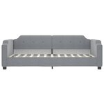 vidaXL Lit de jour avec matelas gris clair 100x200 cm tissu