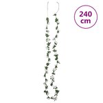 vidaXL Guirlandes de fleurs de Noël 6 Pièces blanc 240 cm