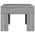 vidaXL Table de chevet avec LED infini sonoma gris 40x40x30 cm