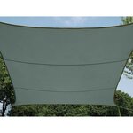 Perel Voile d'ombrage carrée 3 6 m Gris vert