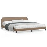 vidaXL Cadre de lit sans matelas cappuccino 200x200 cm similicuir