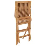 vidaXL Chaises de jardin avec coussins bleu lot de 8 Bois teck massif