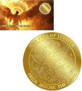 Monnaie FALL OF LUCIFER 1/1000 Oz Or 12$ Liberia 2026