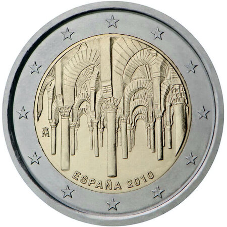 Monnaie 2 euros commémorative espagne 2010 - mosquée de cordoue