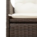 vidaXL Ensemble de bistro de jardin 11 Pièces coussins marron poly rotin
