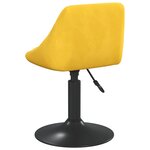 vidaXL Chaises à manger pivotantes lot de 4 jaune moutarde velours