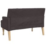 vidaXL Banc avec coussins marron foncé 113x64 5x75 5 cm tissu