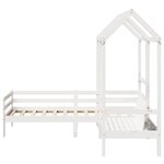 vidaXL Ensemble de lit de jour et de banc et toit 90x200 cm pin massif