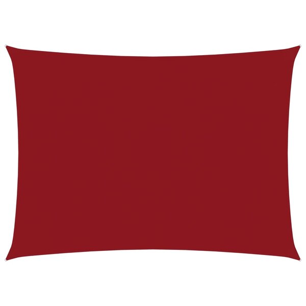 vidaXL Voile de parasol Tissu Oxford rectangulaire 5x7 m Rouge