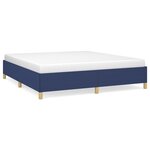 vidaXL Cadre de lit Bleu 160x200 cm Tissu