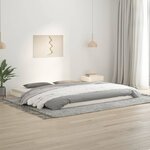 vidaXL Cadre de lit blanc 200x200 cm bois de pin massif