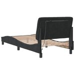vidaXL Cadre de lit avec lumières LED noir 90x200 cm velours