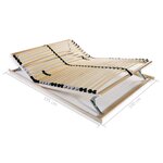 vidaXL Sommier à lattes avec 28 lattes 7 zones 100 x 200 cm