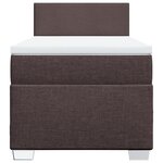 vidaXL Sommier à lattes de lit avec matelas Marron foncé 90x200 cm