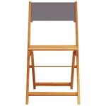 vidaXL Chaises de jardin pliantes lot de 4 tissu et bois massif