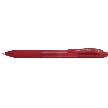 Stylo roller encre gel energel-x bl107 pointe 0 7mm rouge x 12 pentel