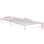 vidaXL Cadre de lit sans matelas chêne fumé 75x190cm bois d'ingénierie