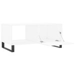 vidaXL Table basse blanc 90x50x40 cm bois d'ingénierie
