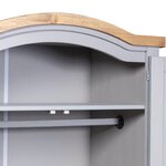 vidaXL Garde-robe avec 2 portes Gamme Corona pin mexicain Gris