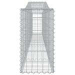 vidaXL Paniers à gabions arqués 2 Pièces 400x30x60/80 cm Fer galvanisé