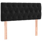 vidaXL Sommier à lattes de lit et matelas LED noir 120x190 cm velours