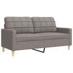 vidaXL Ensemble de canapés 3 Pièces repose-pied et coussins décoratifs