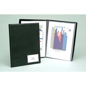 Protège documents Premium Goldline PVC 14/100eme 50 poches pour A4 Noir x 2 EXACOMPTA