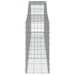 vidaXL Paniers à gabions arqués 4 Pièces 400x50x100/120 cm Fer galvanisé