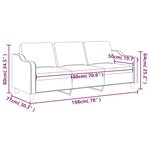 vidaXL Canapé à 3 places Gris clair 180 cm Tissu