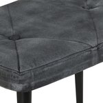 vidaXL Chaise à bascule avec repose-pied Noir vintage Toile
