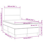 vidaXL Sommier à lattes de lit avec matelas crème 120x190 cm tissu