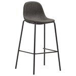 vidaXL Ensemble de bar 3 Pièces Tissu Gris foncé