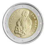 2 euros commémorative Saint Marin 2023 - Le Pérugin en coffret BU.