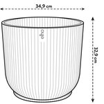 Vibes Fold Pot de fleurs rond Roues 35 - Rose Ø 35 x 32 cm