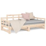 vidaXL Lit coulissant Bois de pin solide 2x(90x190) cm