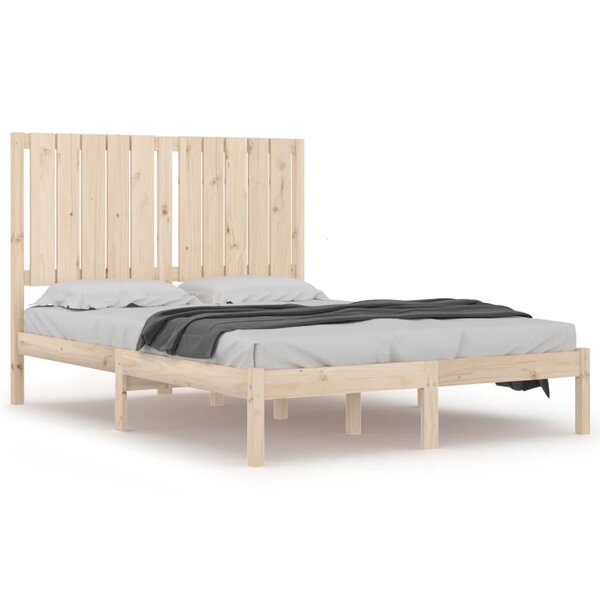 vidaXL Cadre de lit Bois de pin massif 120x200 cm