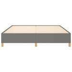vidaXL Cadre de lit sans matelas gris foncé 180x200 cm tissu
