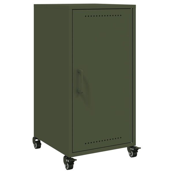 vidaXL Buffet vert olive 36x39x72 cm acier laminé à froid