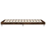 vidaXL Cadre de lit sans matelas chêne fumé 75x190cm bois d'ingénierie