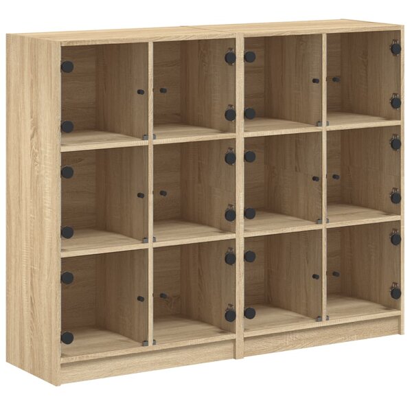 vidaXL Bibliothèque avec portes chêne sonoma 136x37x109 cm