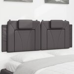 vidaXL Coussin de tête de lit gris 120 cm similicuir