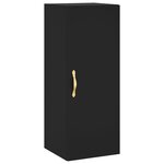 vidaXL Buffet haut Noir 34 5x34x180 cm Bois d'ingénierie