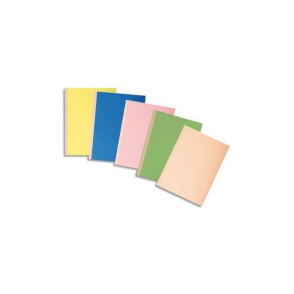 Paquet de 10 chemises à dos toilé, carte 320 grammes, dos 3cm, 24x32cm, coloris ass... EXACOMPTA