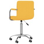 Chaise fauteuil siège pivotante de bureau informatique étude Jaune moutarde tissu jaune 02_0024138