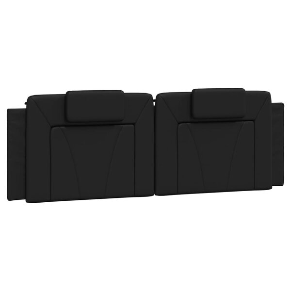 vidaXL Coussin de tête de lit noir 160 cm similicuir