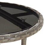 vidaXL Ensemble de bistro de jardin 3 Pièces coussins noir poly rotin