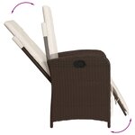 vidaXL Ensemble à manger de jardin et coussins 7 Pièces marron rotin