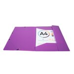 Chemise À Élastiques 3 Rabats Pp Opak - A4 - Violet - X 50 - Exacompta