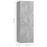 vidaXL Ensemble de meubles TV 7 Pièces Gris béton Bois d'ingénierie