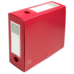 Boite De Classement À Pression Dos 100mm Polypropylène 7/10e Opaque - A4 - Rouge - X 10 - Exacompta